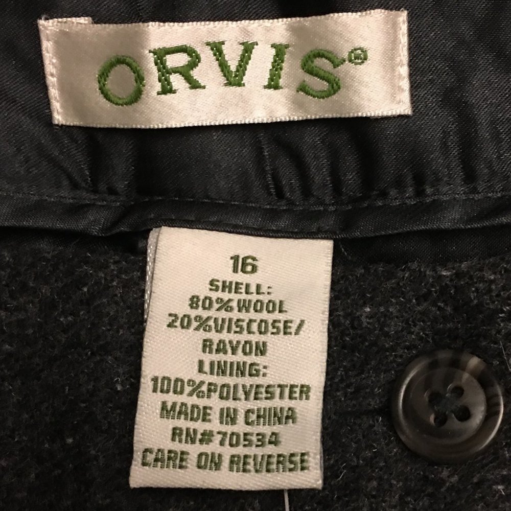 ORVIS Grey Wool Jacket (18) and Pants (16)  NWOT! - Picture 16 of 16